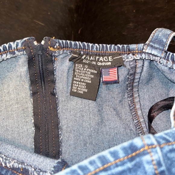 Vintage Y2K Rampage Denim Lace-up Mini Dress - Picture 9 of 11